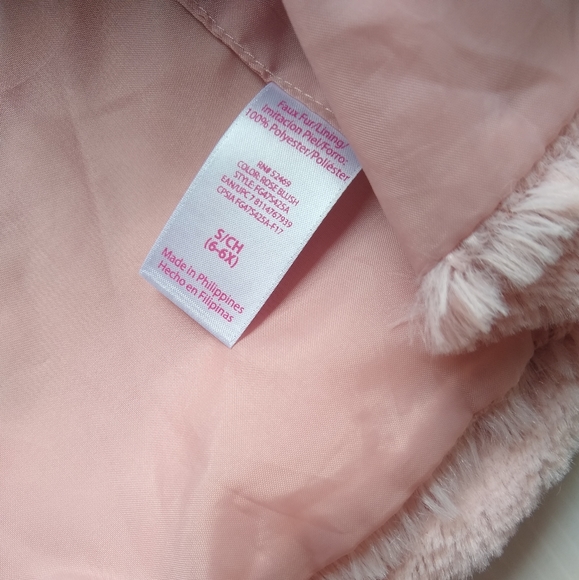 FADED GLORY • faux fur blush pink vest jacket - Picture 3 of 5